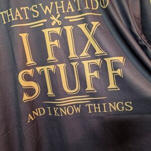 Men's Black Graphic Tee - I Fix Stuff